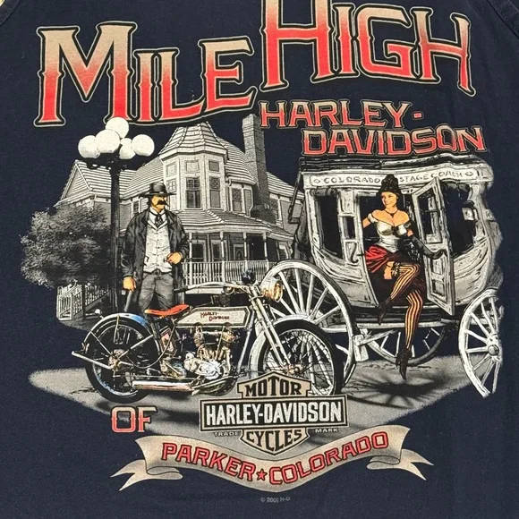 Vintage Harley-Davidson Sleeveless Shirt Back Graphic 2009 Colorado Men’s Large - Picture 7 of 8